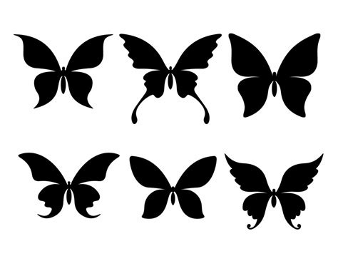 LARGE Free Butterfly Silhouettes In Solid Black Free But Flickr