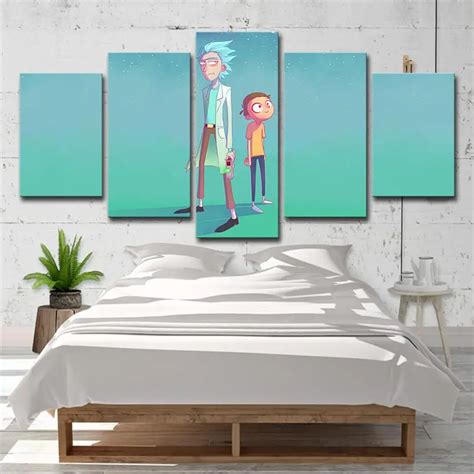 Cartoon Posters And Prints Rick And Morty Wall Art Canvas Painting