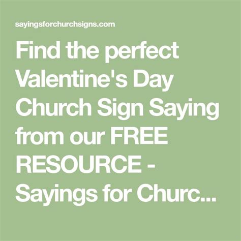 Find The Perfect Valentines Day Church Sign Saying From Our Free