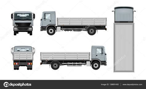 flatbed truck template stock vector  imgvector