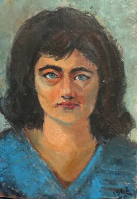 Vintage Impressionist Woman Portrait Oil Painting Signed Picclick