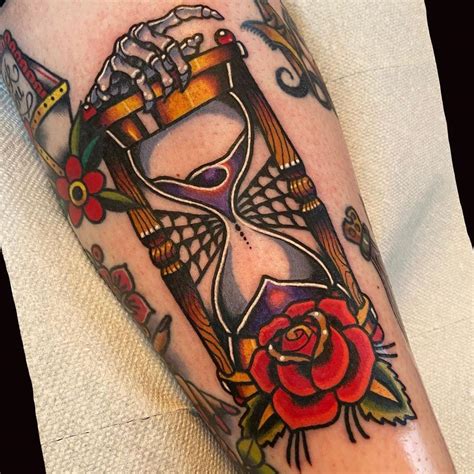 Traditional Tattoo Hourglass Traditional Tattoo Sleeve American