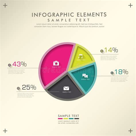 Abstract Pie Chart Infographics Stock Vector Illustration Of