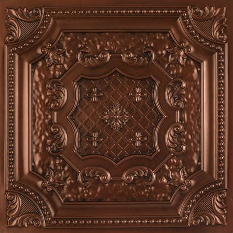 Acoustic tile drop ceilings are popular in finished basements and office buildings. Da Vinci - Faux Tin - Coffered Ceiling Tile - Drop in - 24 ...