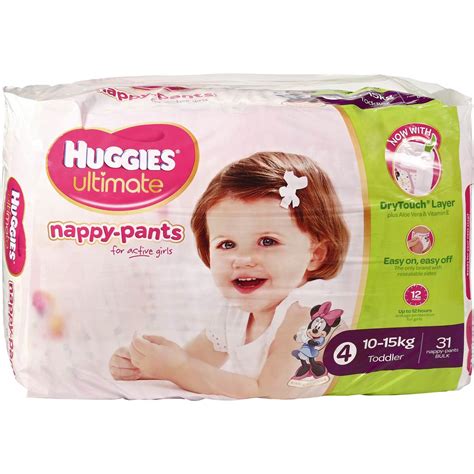Huggies Nappy Pants Toddler 10 15kg Girl 31 Pack Woolworths