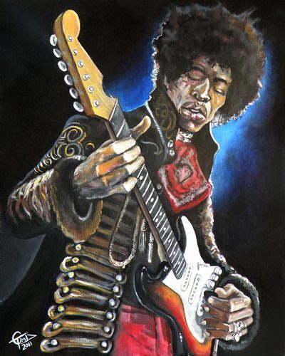 Jimi Hendrix Blue From Tom Carlton Art Jimi Hendrix Art Musician