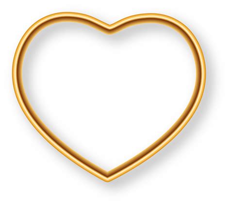 Coração De Metal Dourado 11154212 Png