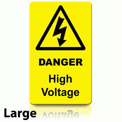 Large High Voltage Danger Labels Label Bar
