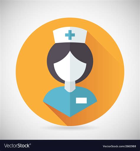 Medical Treatment Nurse Symbol Female Physician Vector Image