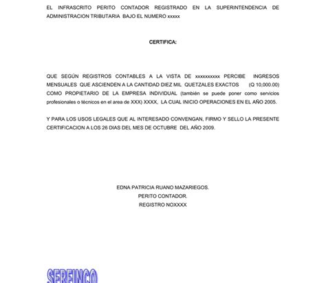 Modelo De Carta De Autorizacion Modelo De Certificación De Contador