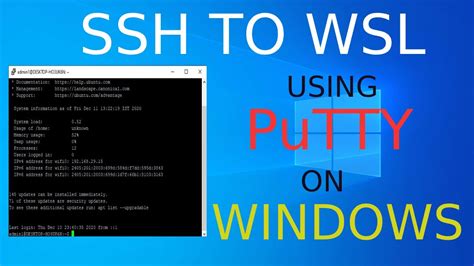 How To Do Ssh Connection To Wsl Ubuntu Using Putty On Windows