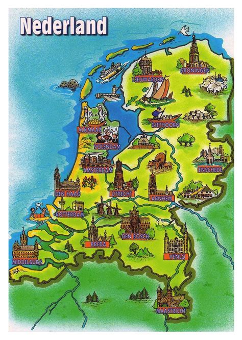 De portugal a rusia, o de noruega a malta, viaja a través de este quiz y demuestra cuánto sabes de geografía dentro del continente europeo. Turístico ilustrado mapa de los Países Bajos | Países ...