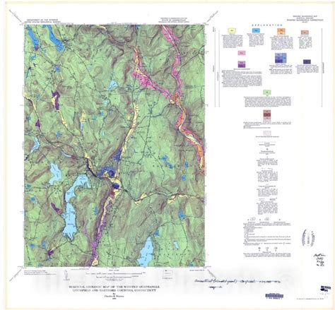 Map Surficial Geologic Map Of The Winsted Quadrangle Litchfield And