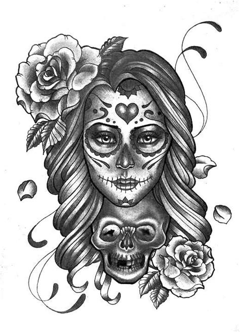 Pin By Shelby On Day Of The Dead Skull Girl Tattoo Girl Tattoos