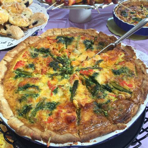 Wrap around five to six asparagus spears. Spinach, asparagus salmon quiche | Food, Spinach