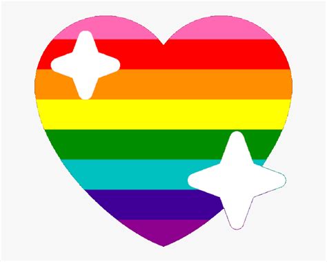 Original Lgbtq Sparkle Heart Discord Emoji Pride Heart Emoji Discord