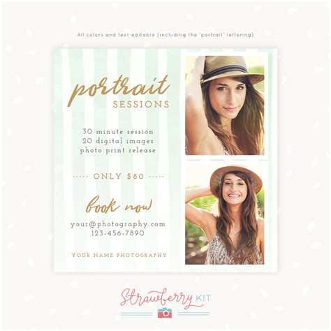 Portrait Sessions Marketing Board Strawberry Kit