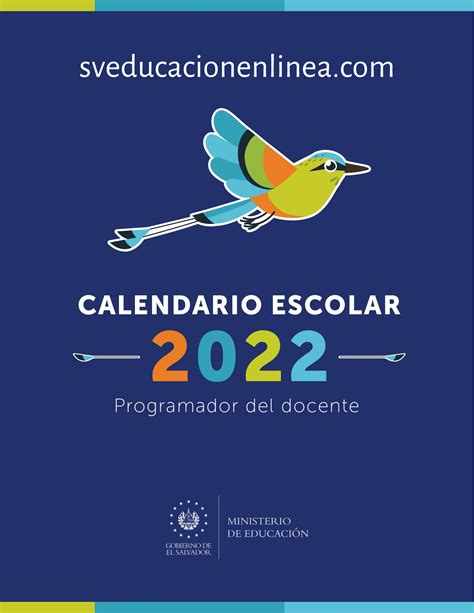 📅【 Calendario Escolar 2022 Mined El Salvador