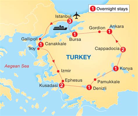 Tour Of Turkey Itinerary Map Turkey Travel Turkey Tour Istanbul Hot