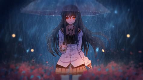 2048x1152 Anime Girl With Umbrella Art Wallpaper2048x1152 Resolution