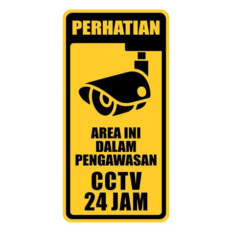 Jual Rambu Pengawasan CCTV 24 Jam 25cm X 50cm Plat Alumunium Shopee