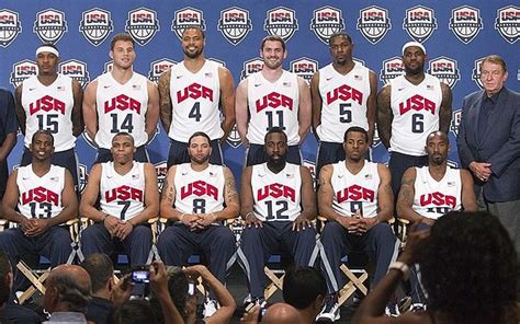 Team Usa Basketball Squad Lebron James And Kobe Bryant In Team For