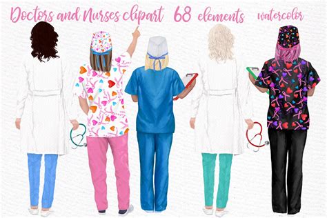 Doctors clipart,Nurses Scrubs | Pre-Designed Photoshop ...