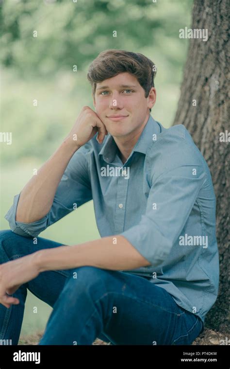 Teen Age Boy With Causal Attire Stock Photo Alamy