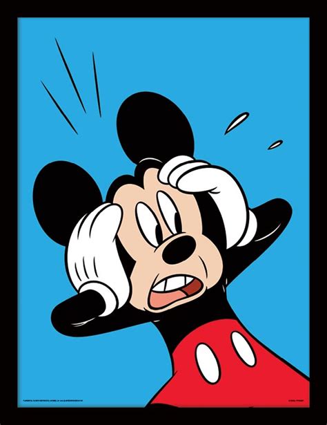 Mickey Mouse Shocked Framed 30 X 40cm Print The Art Group