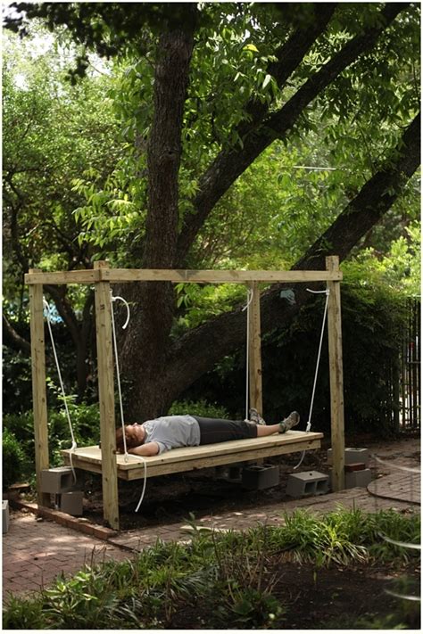 How To Build A Hanging Bed Easy Diy Outdoor Swing Bed To Complete Your Backyard Goals