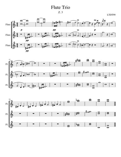 Woodwinds Trio Sheet Music For Flute Mixed Trio