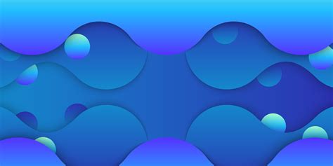 Layered Blue Liquid Shapes And Bubbles Design 1181089 Vector Art At
