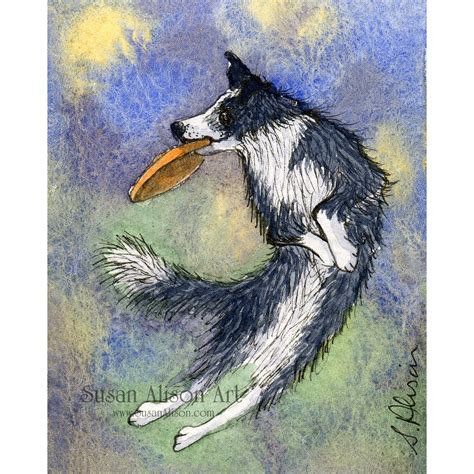 8x10 Art Prints Fine Art Prints Red Border Collie Dog Frisbee