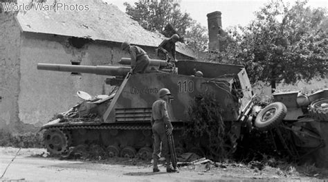 Hummel 110 Named Clausewitz Normandy Summer 1944 World War Photos