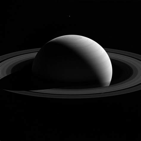 New Cassini Image Tethys Tops Saturn