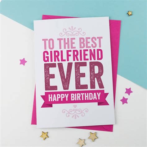 Girlfriend Birthday Card Birthday Card Card For Girlfriend Etsy