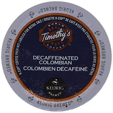 Timothy S Colombian Decaf Coffee Keurig K Cups 24 Count Keurig