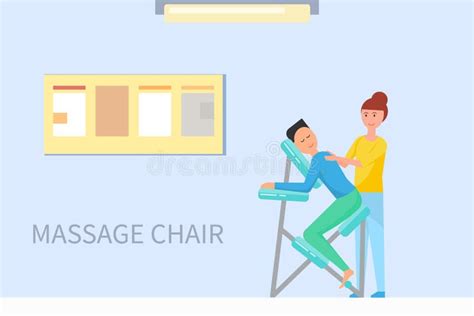 Massage Chair In Massaging Room Cartoon Banner Stock Vector Illustration Of Armchair