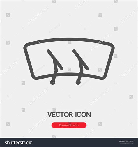 Windscreen Icon Vector Windshield Symbol Linear Stock Vector Royalty