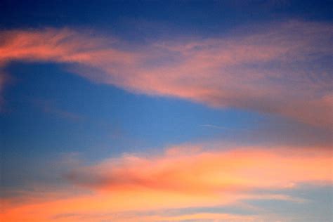 Orange Clouds In Deep Blue Sky Picture Free Photograph Photos