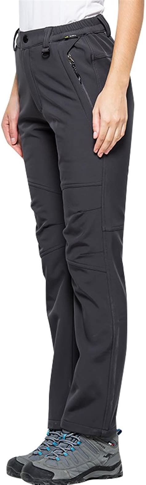 Womens Snow Fleece Lined Soft Shell Insulated Waterproof Cold Weather Pants Winter Hiking