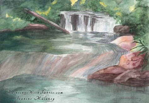 Mountain Stream Watercolor Painting