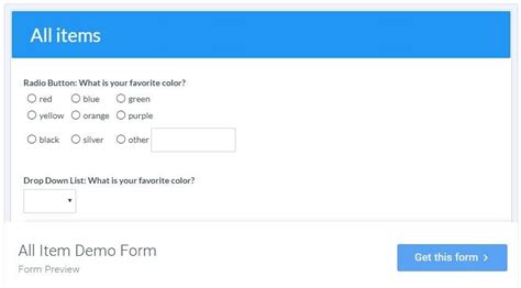 Example Form Templates Show Items Features And Logic Examples Formsite