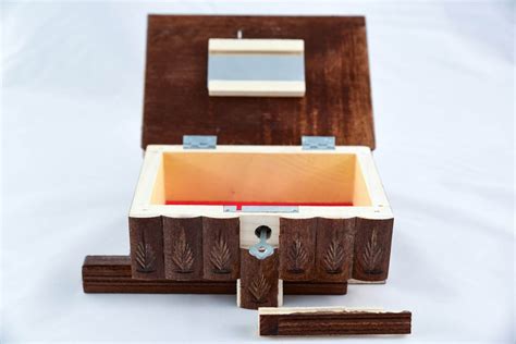 Trick Magic Secret Wooden Compartment Puzzle Box Wood Treasure Drawer