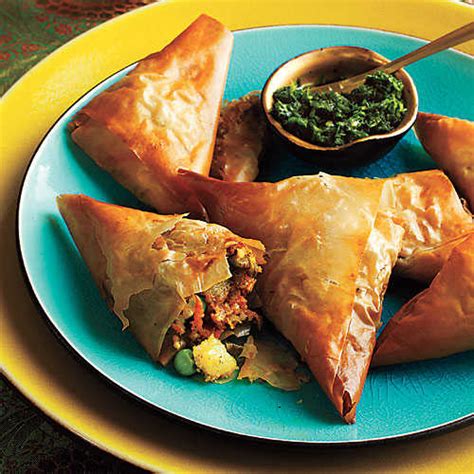 Keep things bright and light during the appetizer hour. Vegetable Samosas with Mint Chutney - Thanksgiving ...