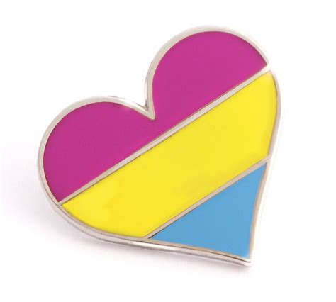 Pansexual Pride Pin Lgbtq Gay Heart Flag An Enamel Pin For Pan