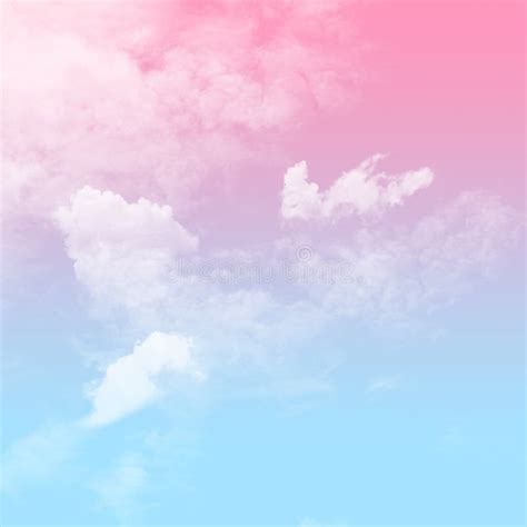 Pink And Blue Clouds Background