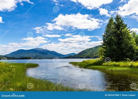 Landscapes On Lake Tagasuk Mount Kizya Krasnoyarsk Territory Siberia