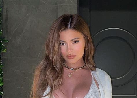 Kylie Jenner Puts Her Curves On Full Display In White Knit Bra Celebrity Insider