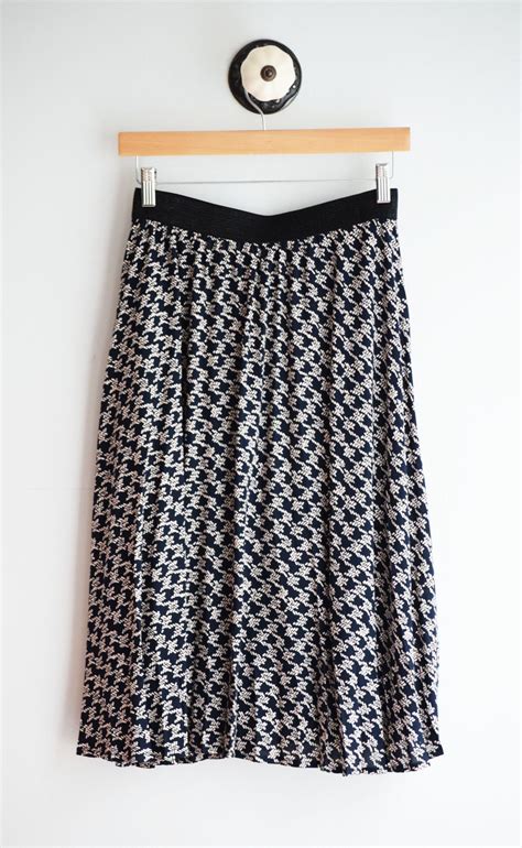 Navy Print Midi Skirt Skirts Midi Skirt Printed Midi Skirt